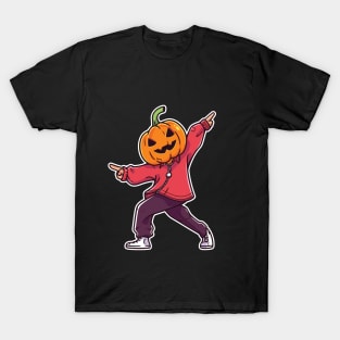 Pumpkin Man Dancing. The Spooky Dance. T-Shirt